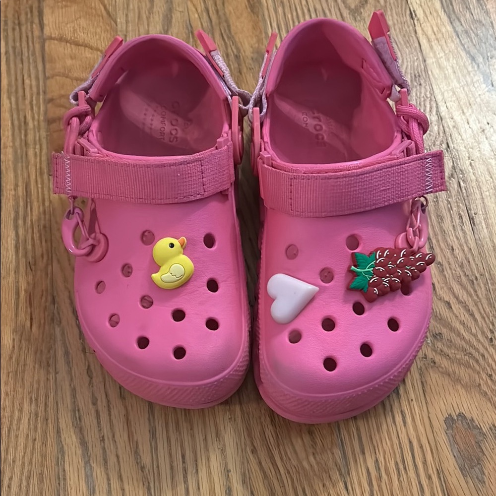 Post Malone Pink crocs with charms